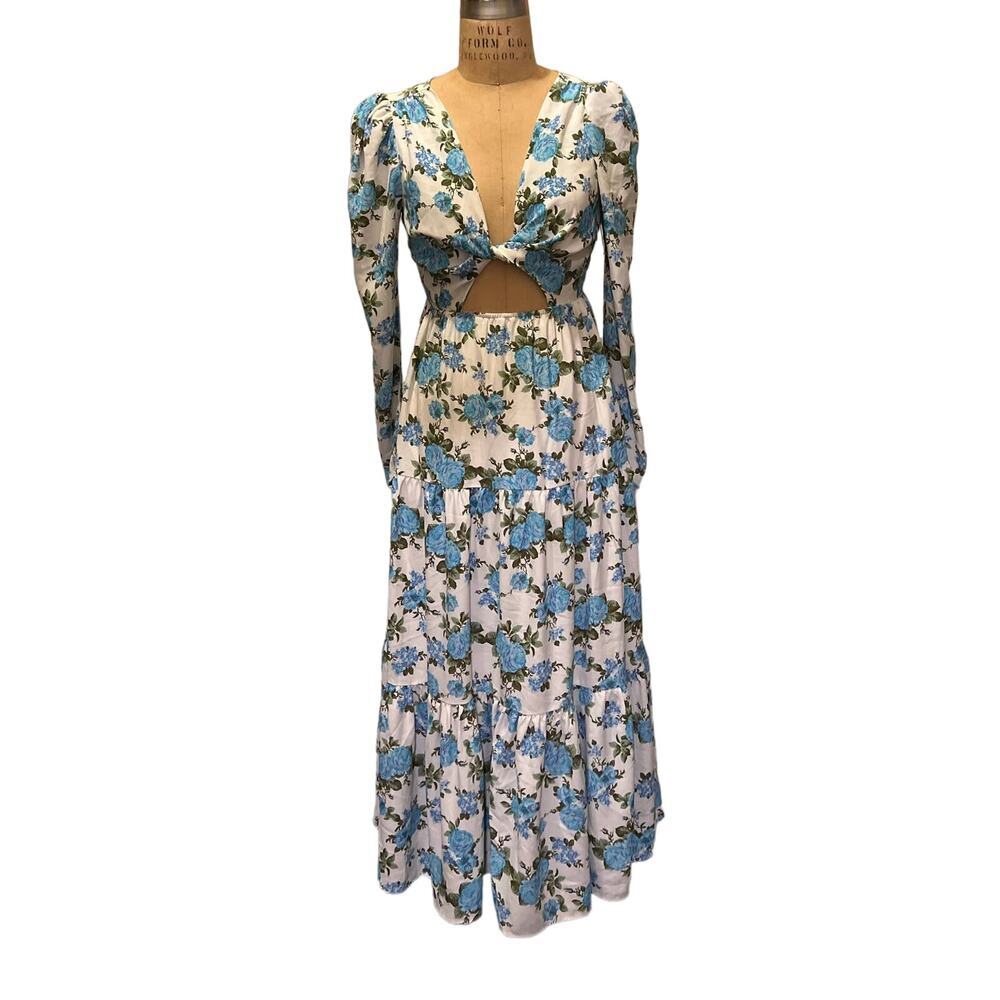 Chandler Henry Floral Twisted Front Cut Out Dress Size XS
